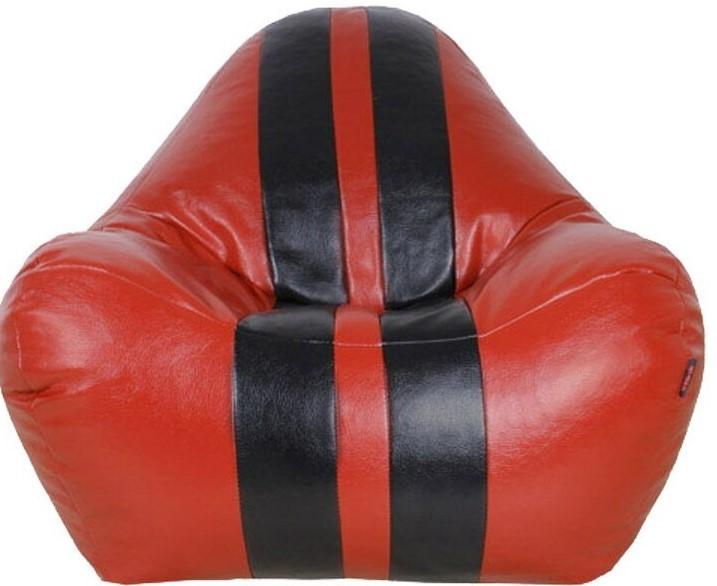 Fotoliu puf Relaxtime HiPoly Baby Red&Black