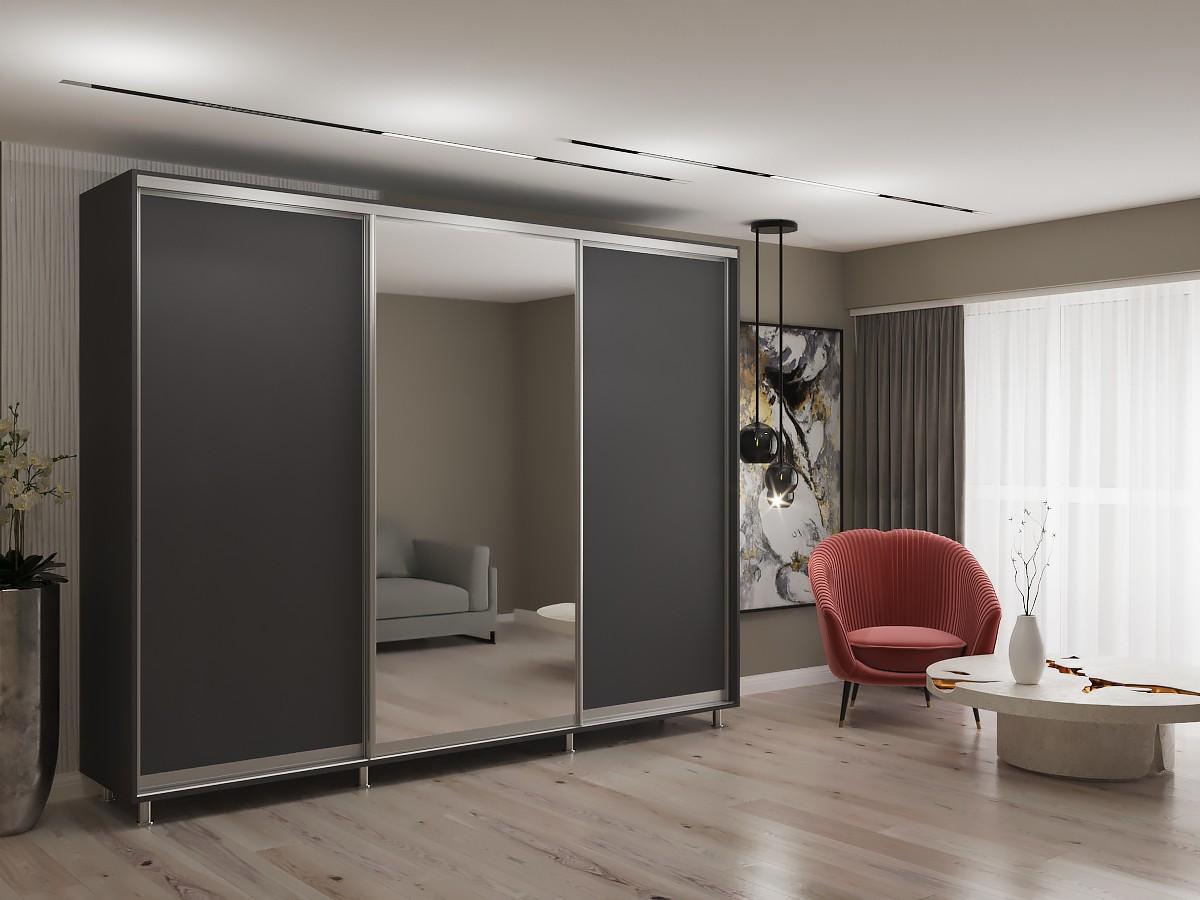 Dulap-cupe My-Style 3.0 x H2.4 m Pal + Oglinda Antracit