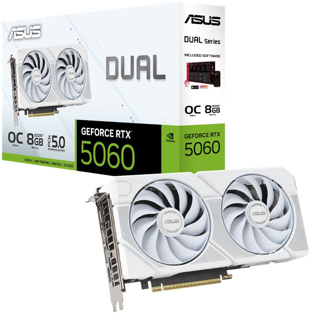 Видеокарта Asus Dual GeForce RTX 5060 White OC Edition 8GB