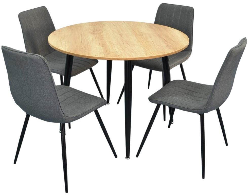 Set de masa si scaune Evelin DT 402-2+4 scaune XR-154B Grey 5