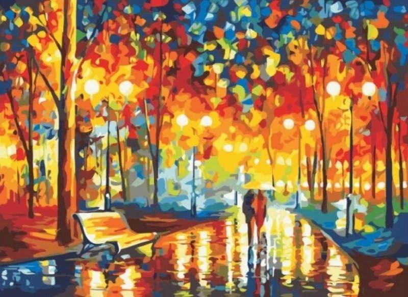 Tablou pe numere PRC Toamna in parc 03802