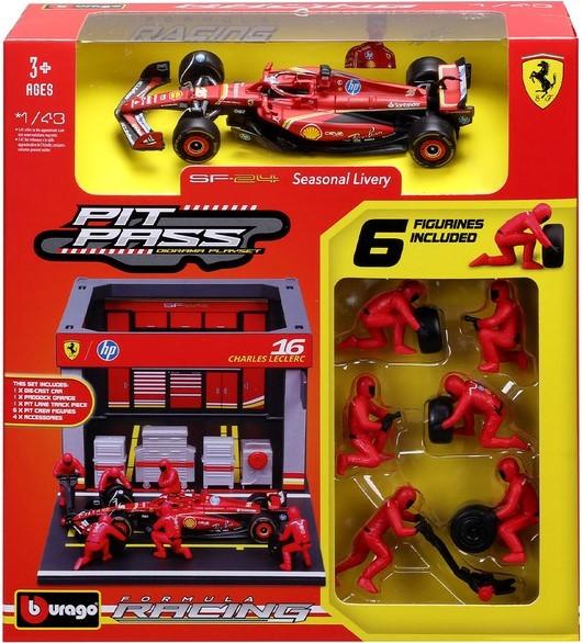 Набор игрушек BBURAGO Pit Pass Ferrari SF-24 (18-36862)