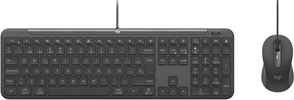 Набор Клавиатура + Мышь Logitech Slim Wired Combo MK620 Graphite