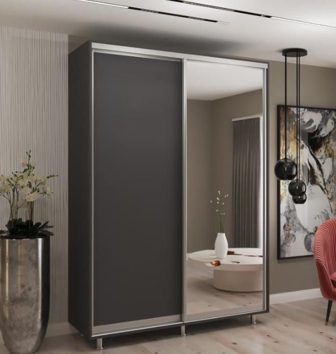 Dulap-cupe My-Style 1.8 x H2.2 m Pal + Oglinda Antracit