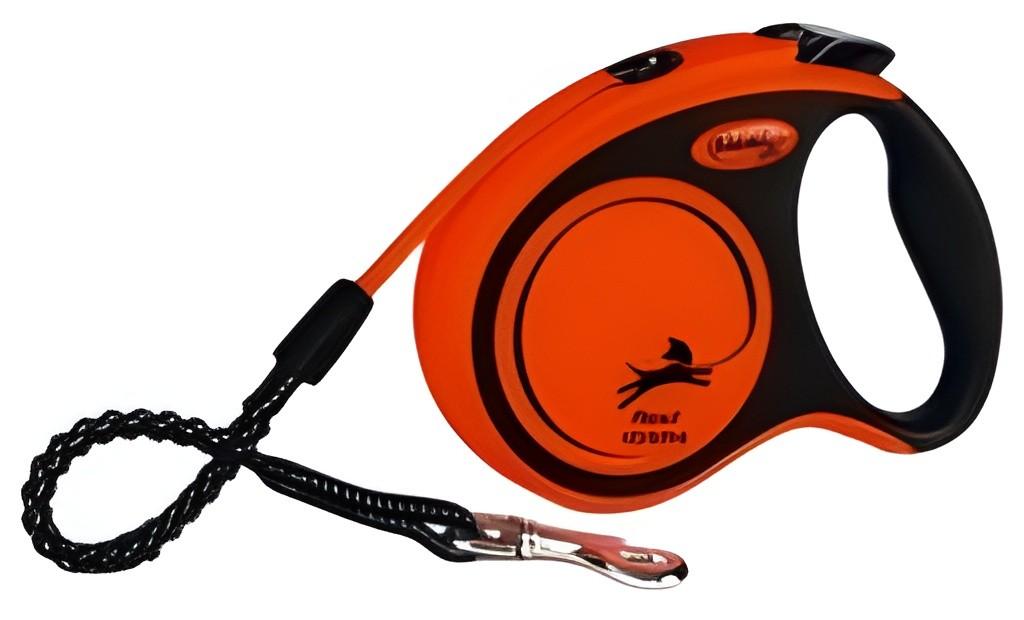 Ham pentru caini Beeztees FLEXI XTREME TAPE L Black/Orange 5M