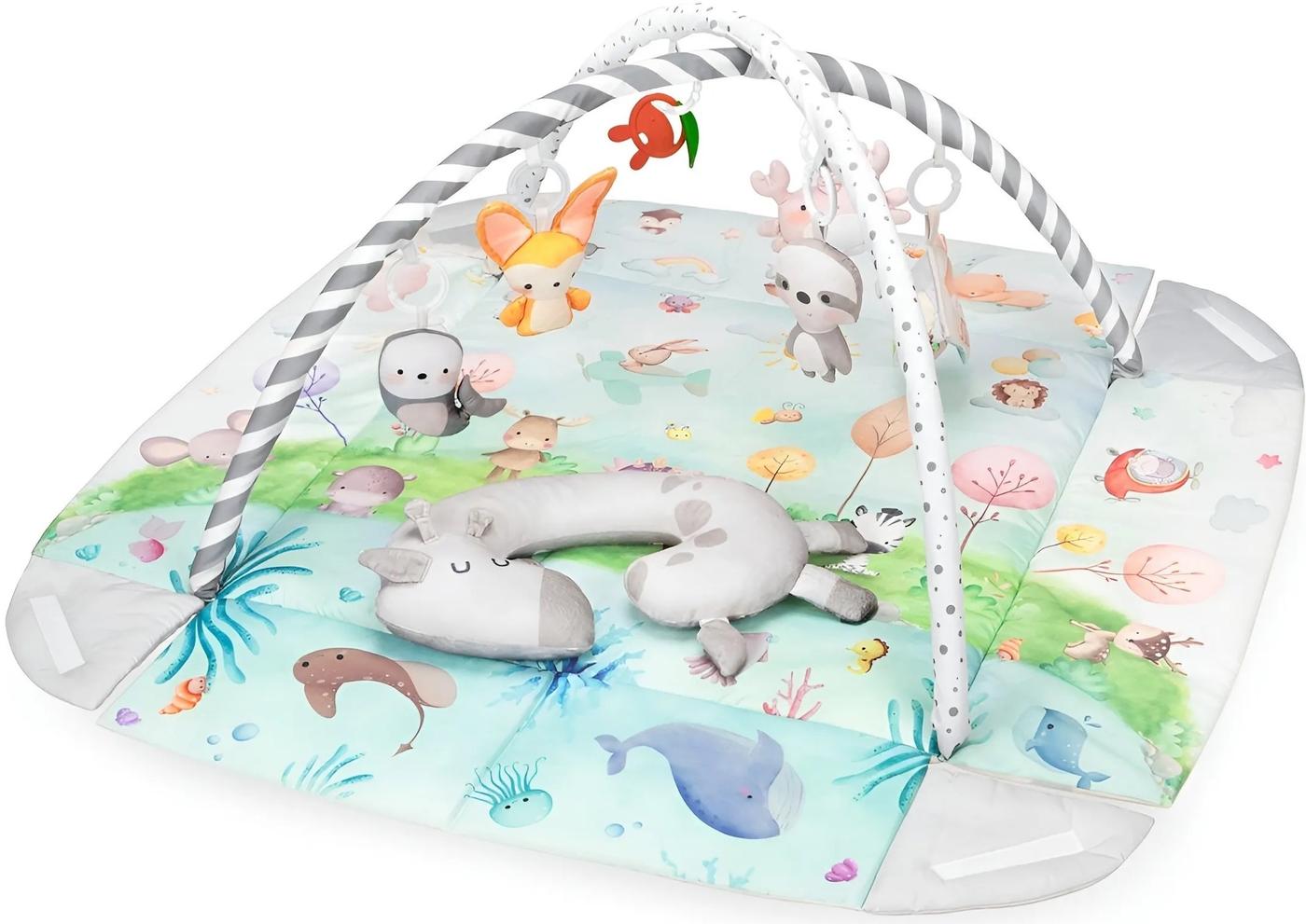 Covoras de joaca copii Lionelo Anika Natural Multicolor