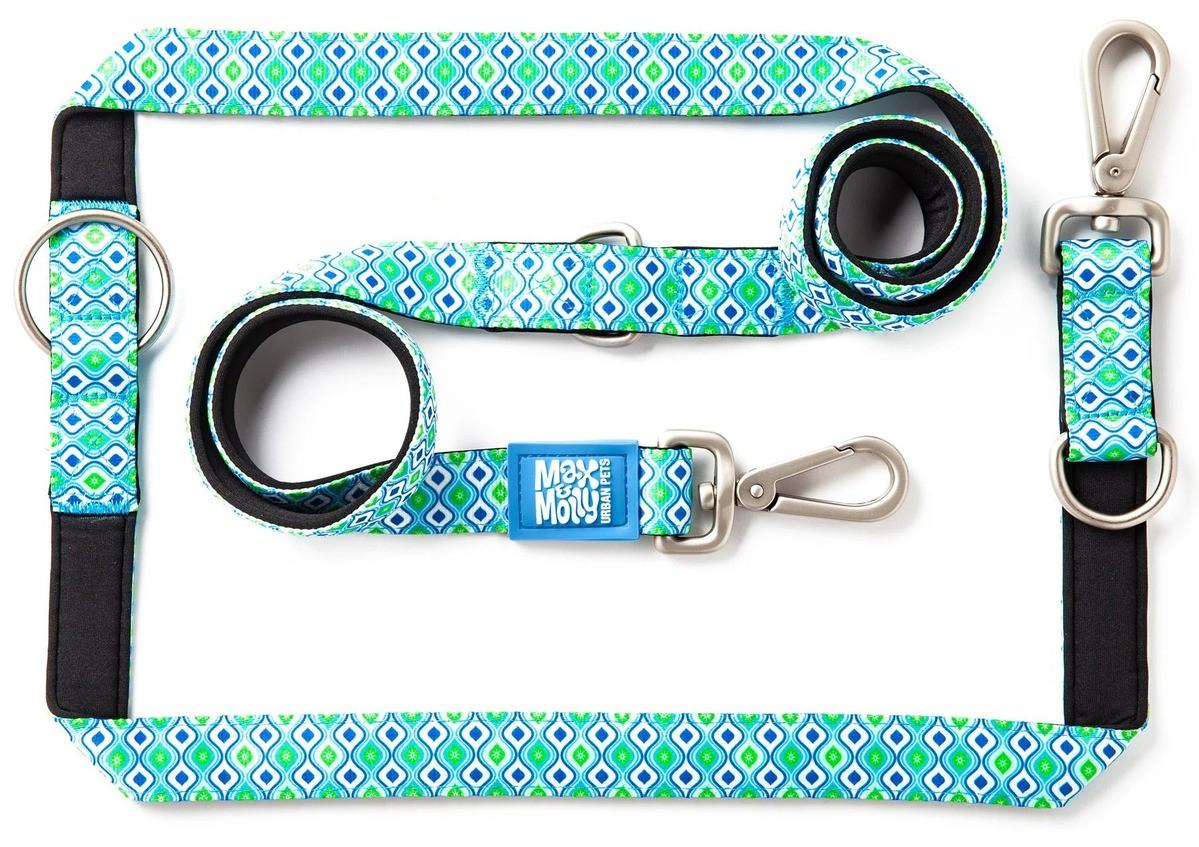 Шлейка для собак Max & Molly Multi-Functional Retro Blue L