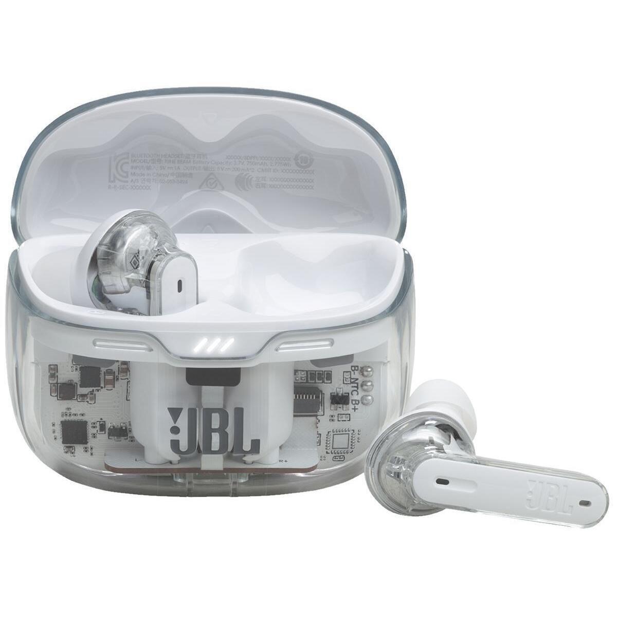 Casti JBL Tune Beam Ghost White