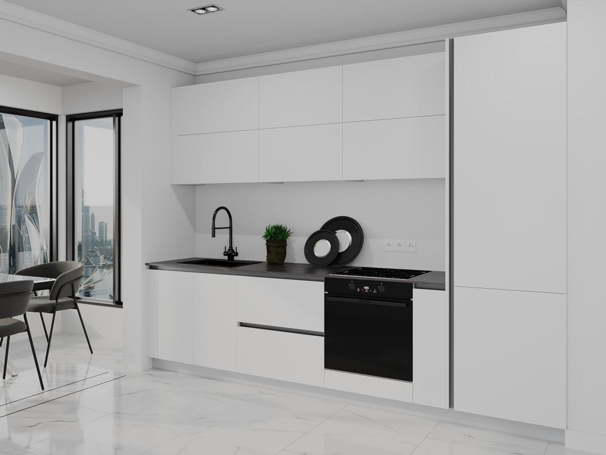 Set mobila bucatarie Bayro Monti Cucine 3 m White