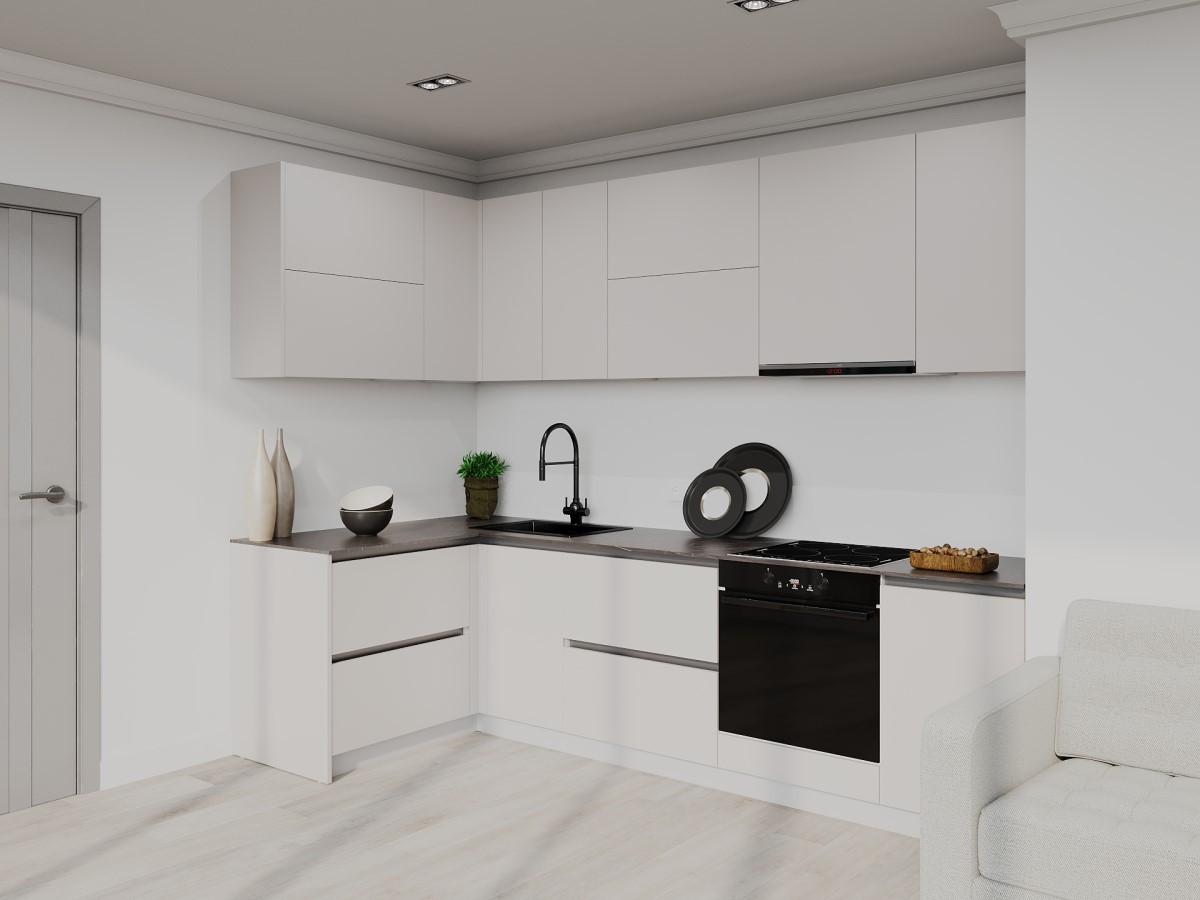 Set mobila bucatarie Bayro Monti Cucine 2.8x1.4 m Cashmere