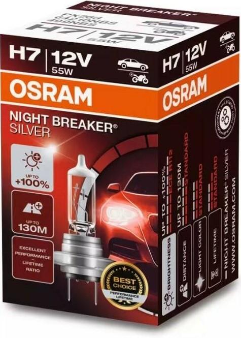 Автомобильная лампа Osram 64210 NBS 55W 12V PX26D H7