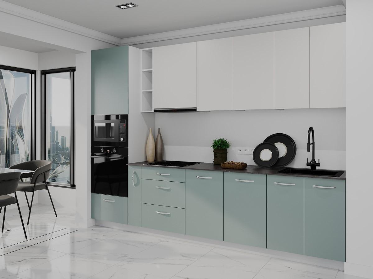 Кухонный гарнитур Bayro Spring 3 м Light Cream / Relax Green