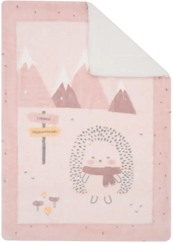 Одеяло Kikka Boo Sherpa Hedge-hugs Pink