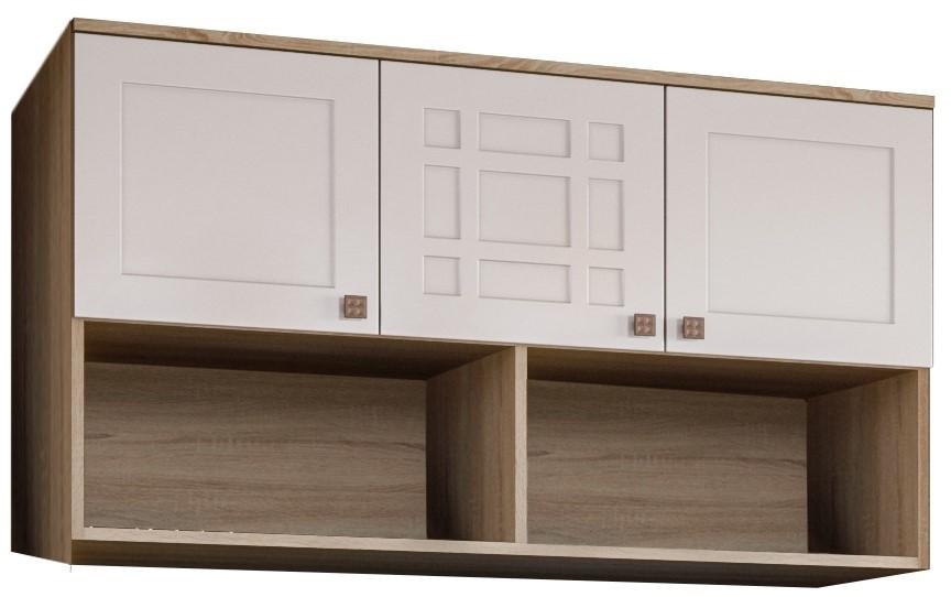 Полка на стену KMK Шарм 0722.6 дуб сонома/белый глянец