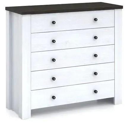 Comoda Yasen Antverpen II 5S Frasin Inzapezit / Stejar Morena