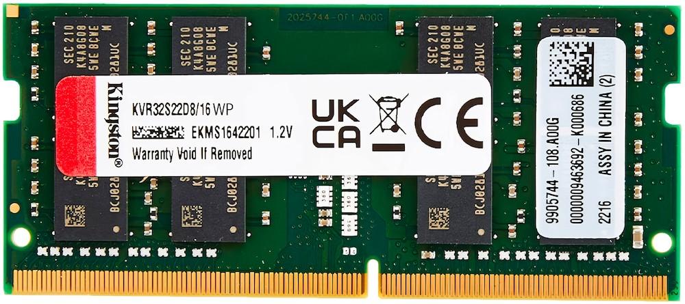 Оперативная память Kingston ValueRam 16GB DDR4-3200MHz (KVR32S22D8/16WP)
