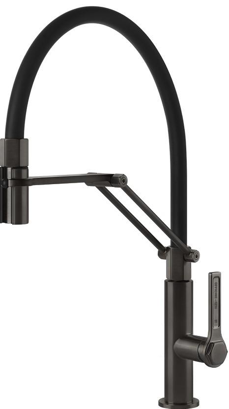 Robinet bucatarie Gessi OFFICINE Black Metal Brushed PVD 60055#707