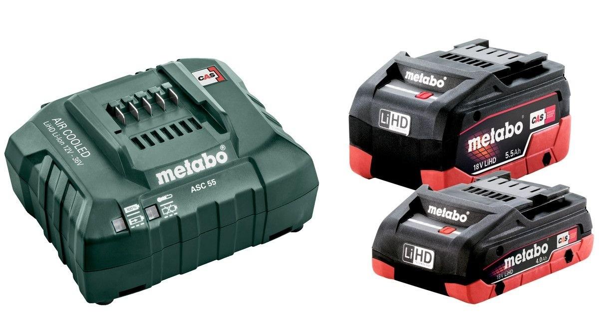 Зарядное устройство для электроинструментов METABO LiHD 1x4.0 Ah + LiHD 1х5.5 Аh (685160000)