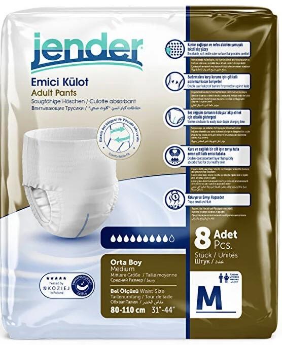 Подгузники для взрослых Jender Eco Pack Medium 80-110cm (8pcs)