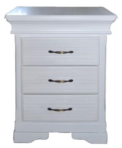 Прикроватная тумбочка Viitorul Serenada 3 Ящика Белый