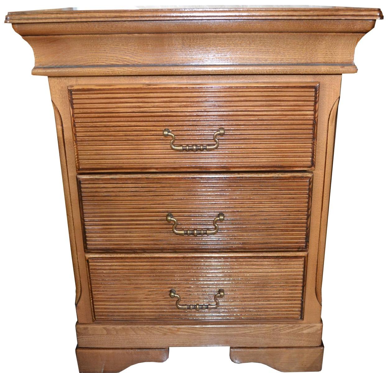 Прикроватная тумбочка Viitorul Serenada 3 Ящика Дуб Светлый