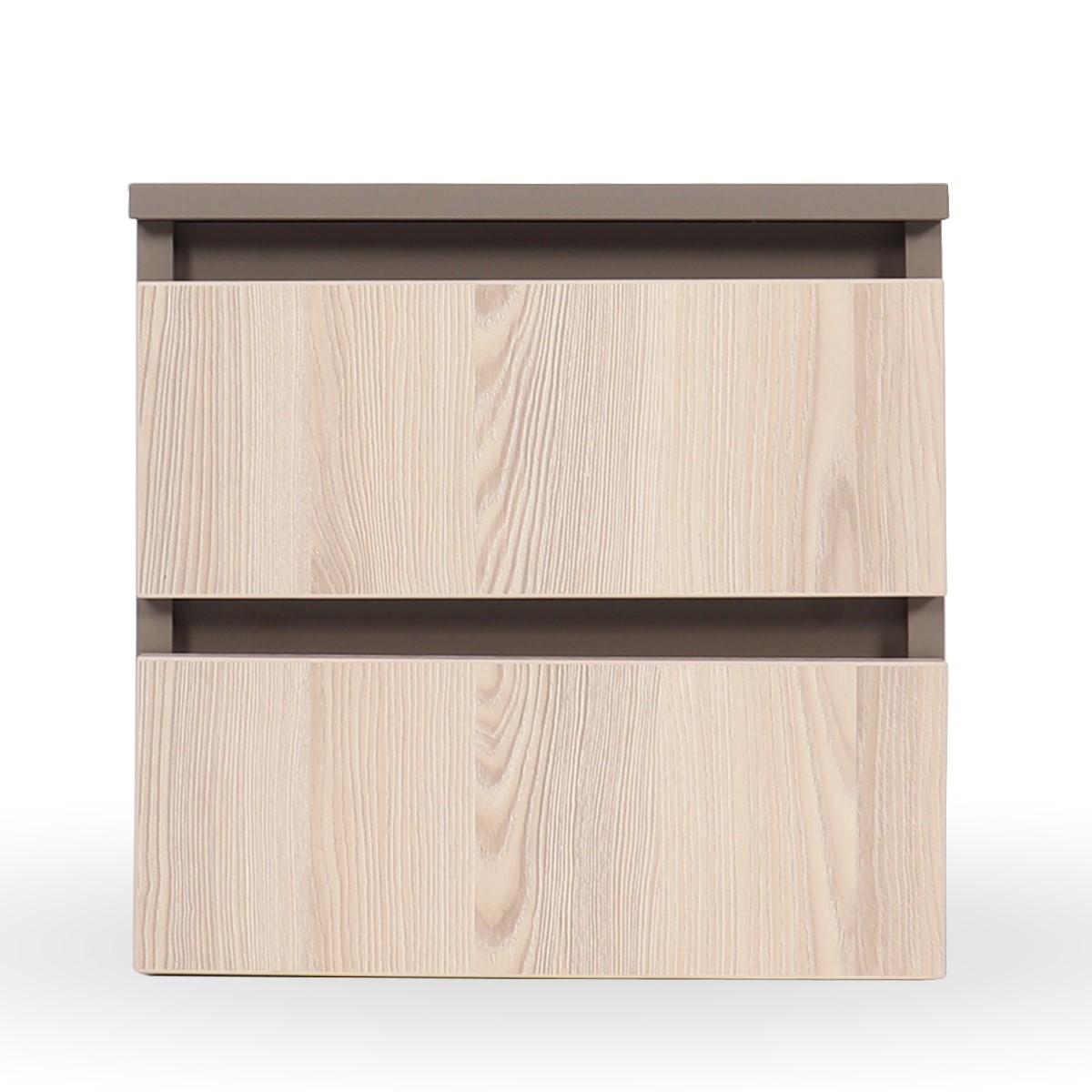 Comoda Andra cu 2 sertare alb/gri inchis (OT-A2XSS-10)