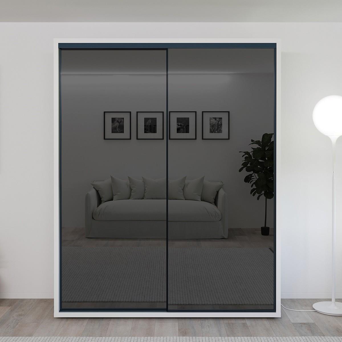 Шкаф-купе Bayro Parma Graphite Белый 1800