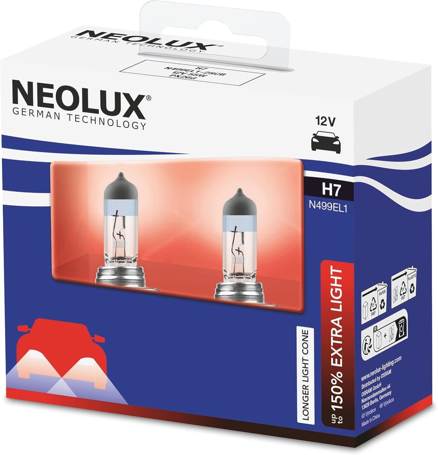 Автомобильная лампа NEOLUX N499EL1-2SCB +150% H7 12V 55W