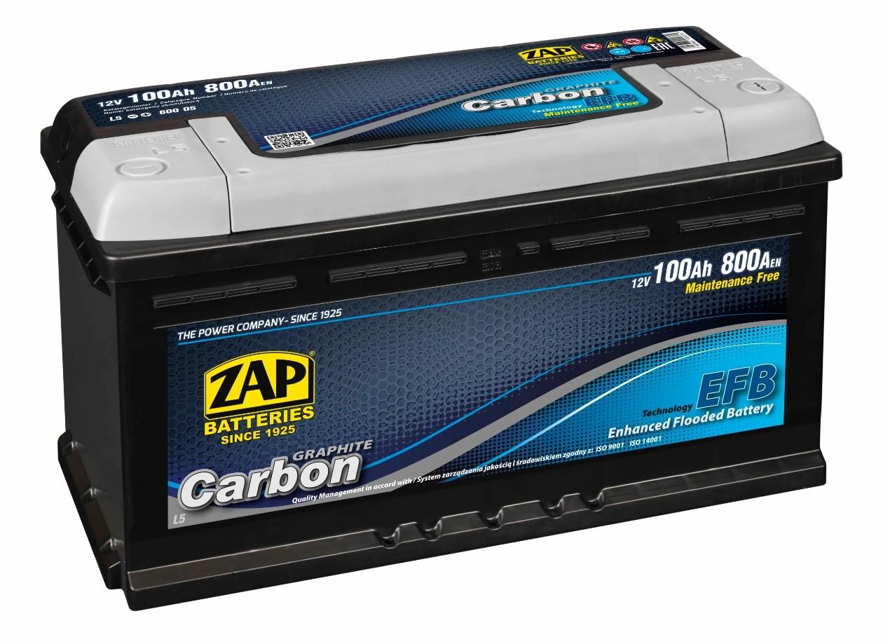 Аккумулятор ZAP 100 Ah CARBON EFB
