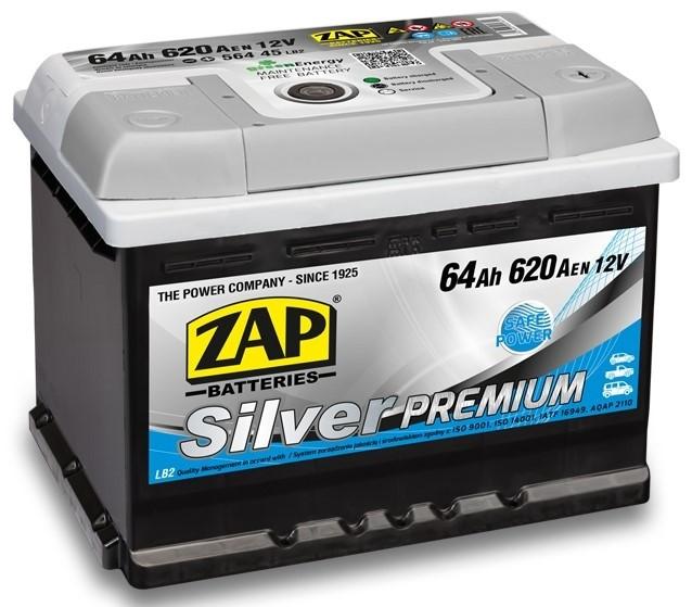 Acumulator auto ZAP 64 Ah Silver Premium