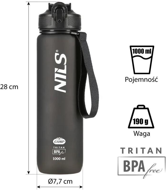 Sticla pentru apa Nils Camp NCD68 BLACK TRITAN