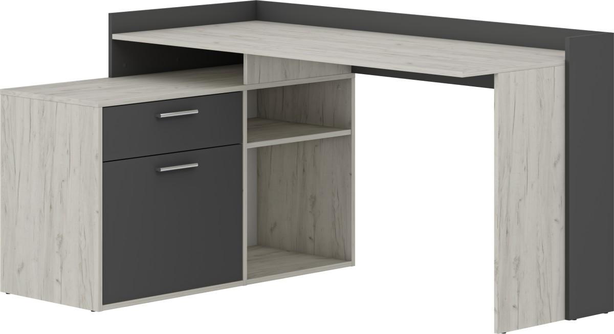 Masa de birou Yasen Mario Stejar Kraft Alb / Grafit