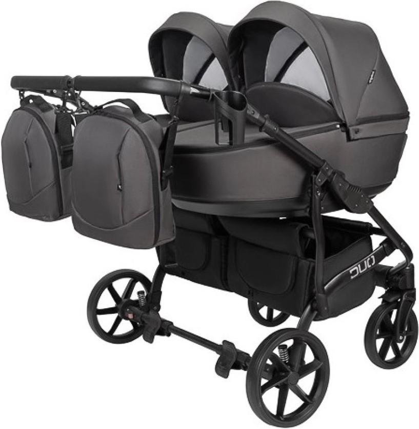 Carucior pentru gemeni Angelina Tvigo-Duo Dark Grey