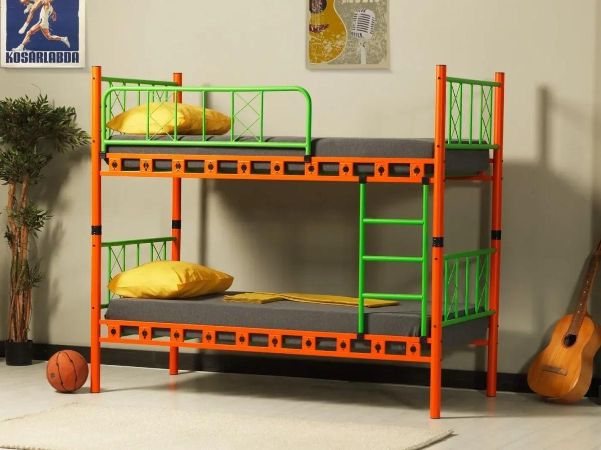 Детская кровать MG-Plus Carme 90x200 Оранжевый / Зеленый