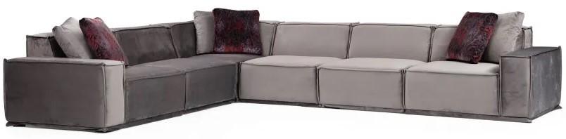 Canapea coltar Trendy Lego 1 (L1-O1-C-O1-O1-1R) Gri