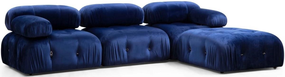 Canapea coltar Trendy Bubble Velvet Albastru