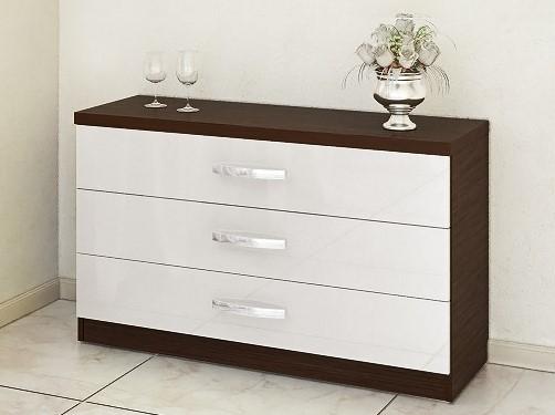 Comoda PS KX-120 (3 sert.) Mokka / Bianco-Bej