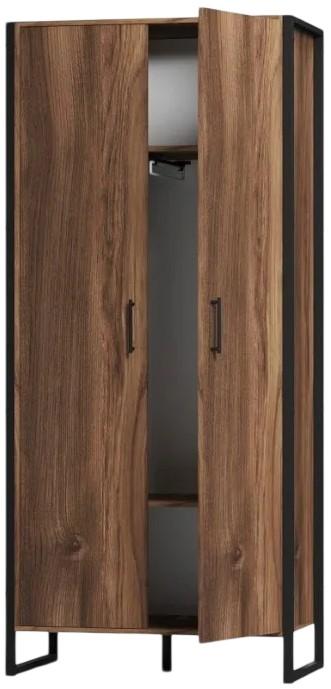 Dulap ML Mobila Loft OP 654 (860) Negru / Stejar Baroc Ristreto