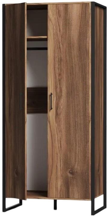 Dulap ML Mobila Loft OP 655 (860) Negru / Stejar Baroc Ristreto