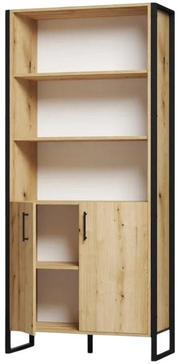 Dulap ML Mobila Loft OP 653 (860) Negru / Stejar Ewok