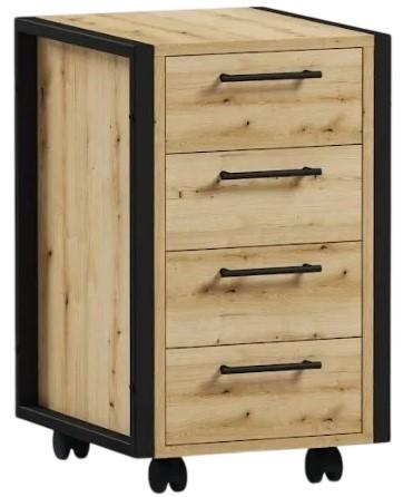 Comoda ML Mobila Loft OP 451 (450) Negru / Stejar Ewok