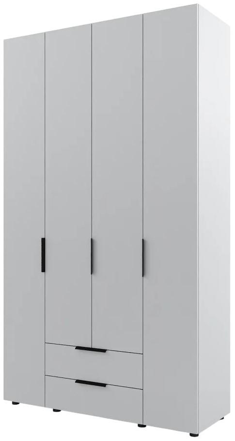 Dulap ML Mobila Lira 140 4D (2 sertare) Gri Deschis