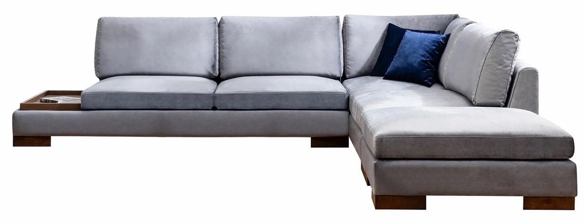 Canapea coltar Trendy Tulip Dreapta cu puf Gri Inchis