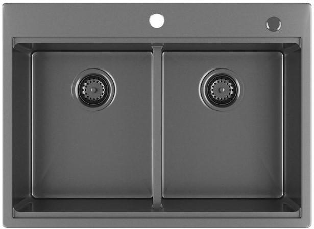 Кухонная мойка Bohm SUS304 78x49D-21.5 NANO-BLACK