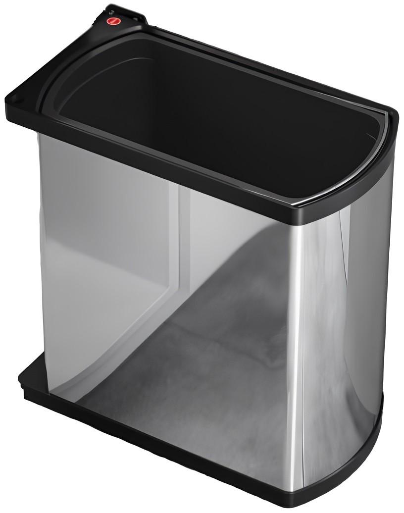 Мусорное ведро Hailo UNO 18 Stainless Steel/Black