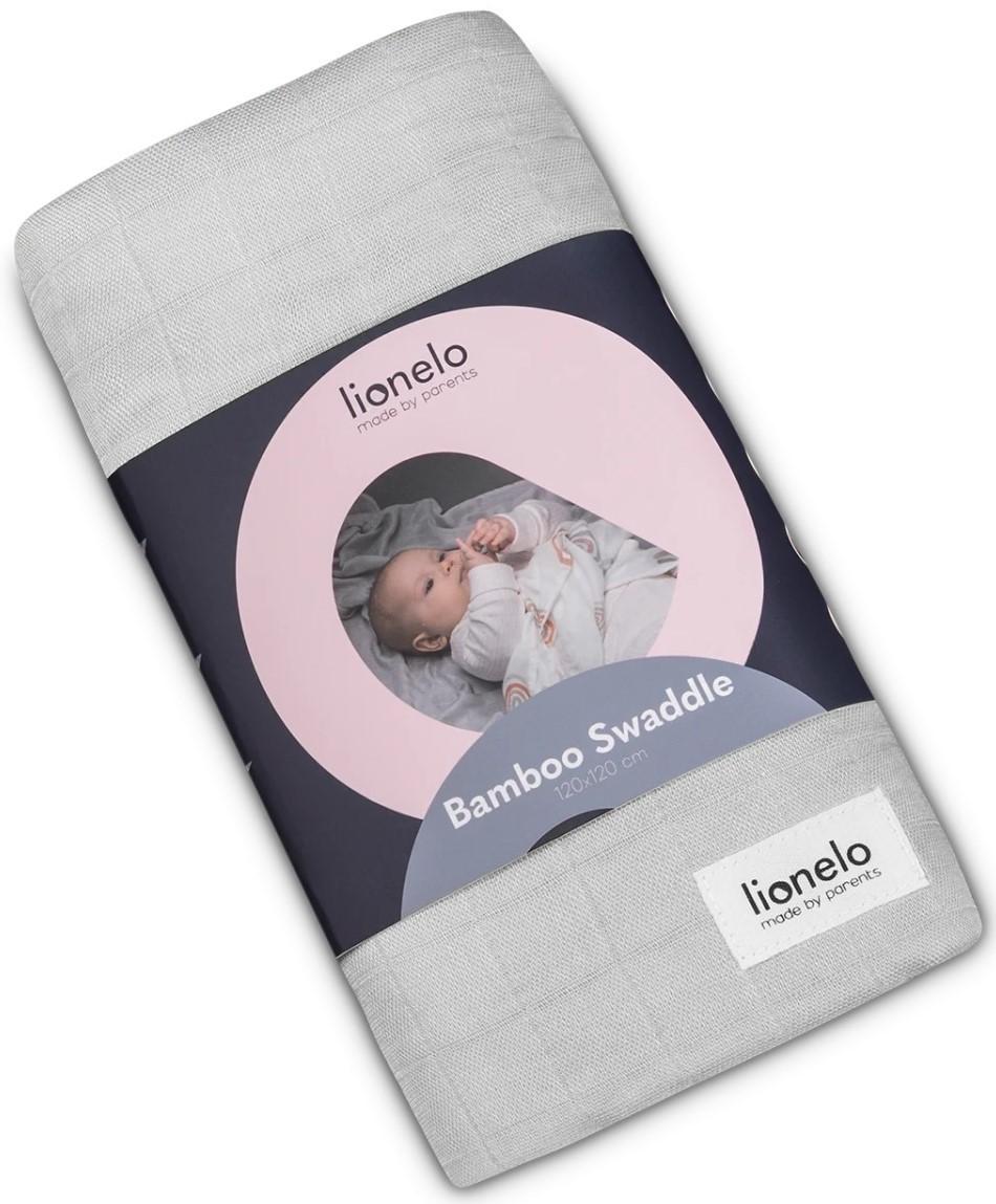 Plapuma Lionelo Bamboo Swaddle Grey Stone