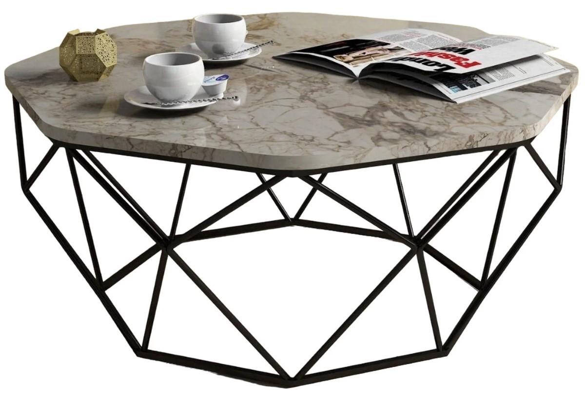 Masuta de cafea, reviste Trendy Diamant Marmura alba