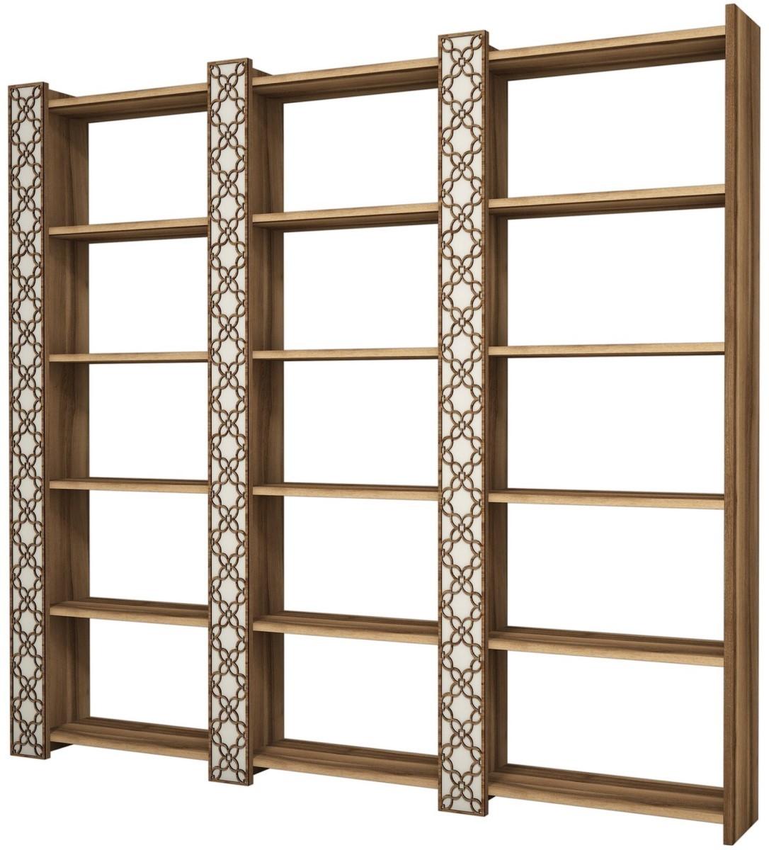 Стеллаж Trendy City 3 Орех (Коричневый)/Крем (Бежевый)