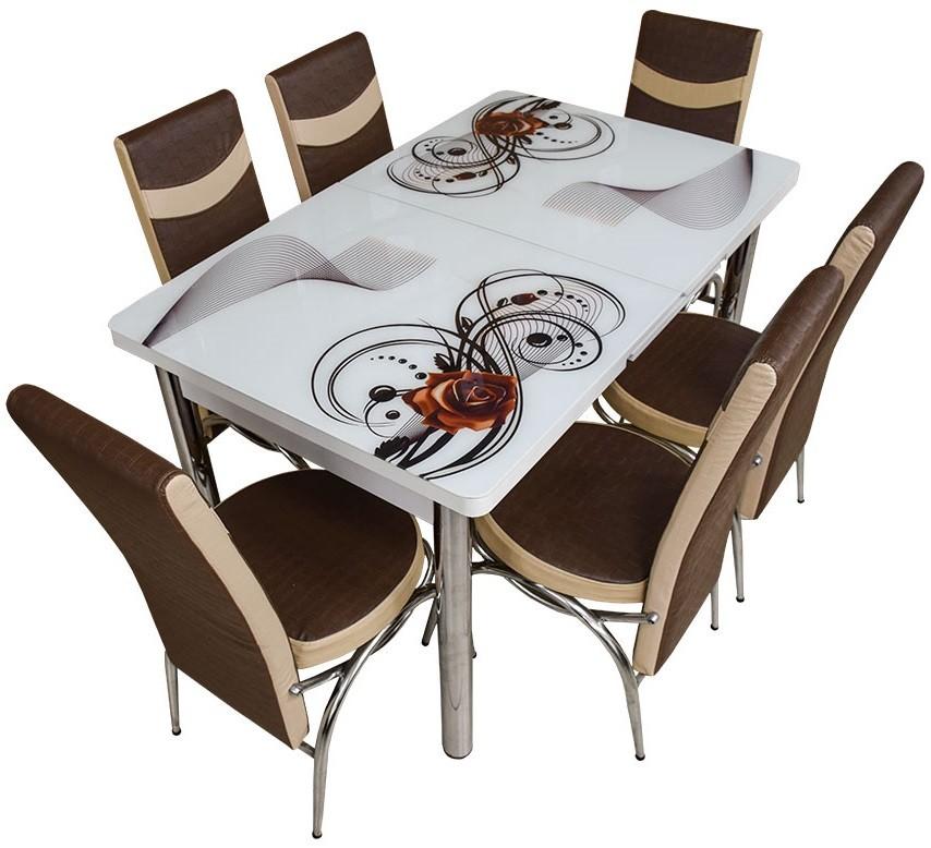 Set de masa si scaune Kelebek ES-07 (6 scaune)