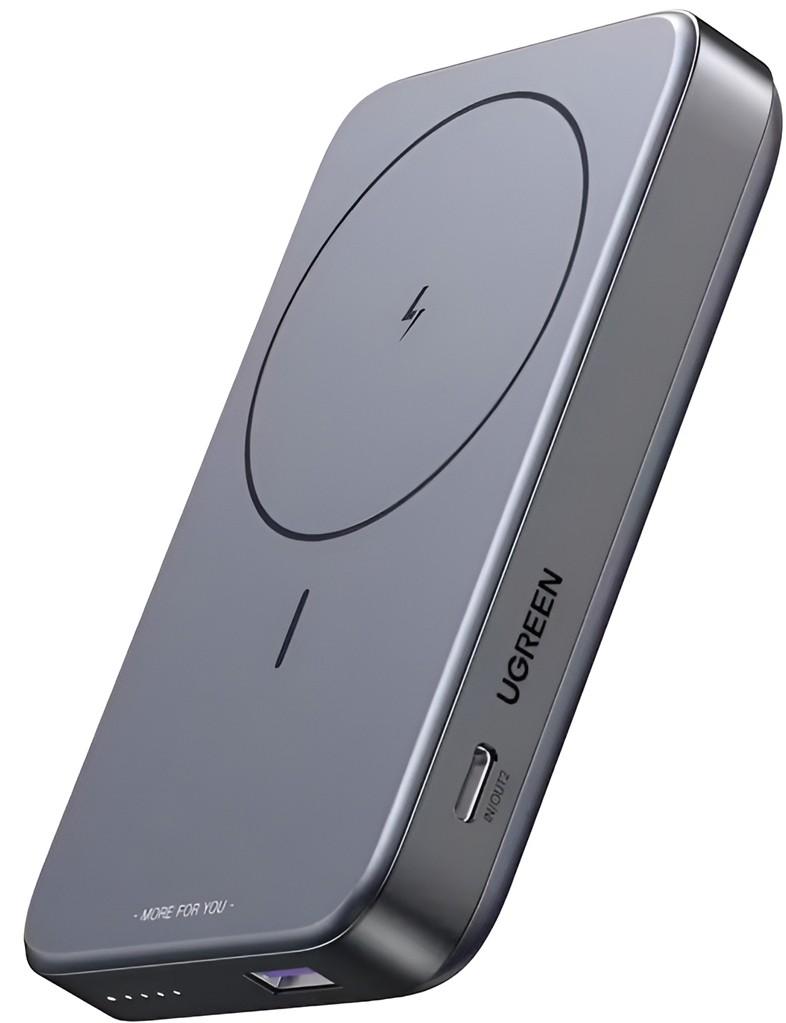 Повербанк Ugreen Foldable Kickstand Magnetic Wireless 10000mAh Space Gray